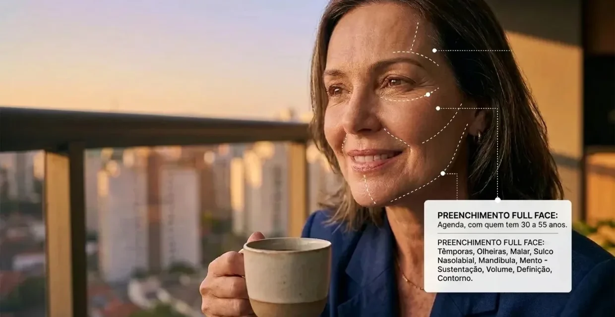 Preenchimento full face em SP: preço, áreas e como funciona o protocolo