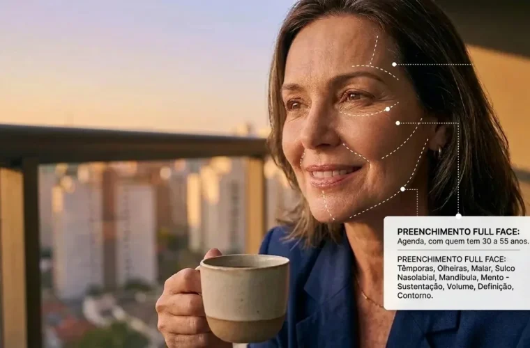 Preenchimento full face em SP: preço, áreas e como funciona o protocolo